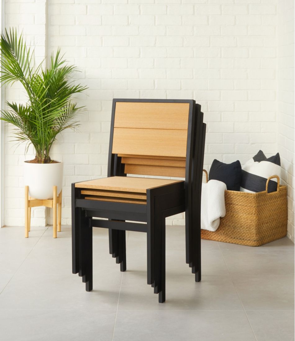 Aluminum/Recycled Poly Lumber Farmhouse Dining Set, Black | L.L.Bean