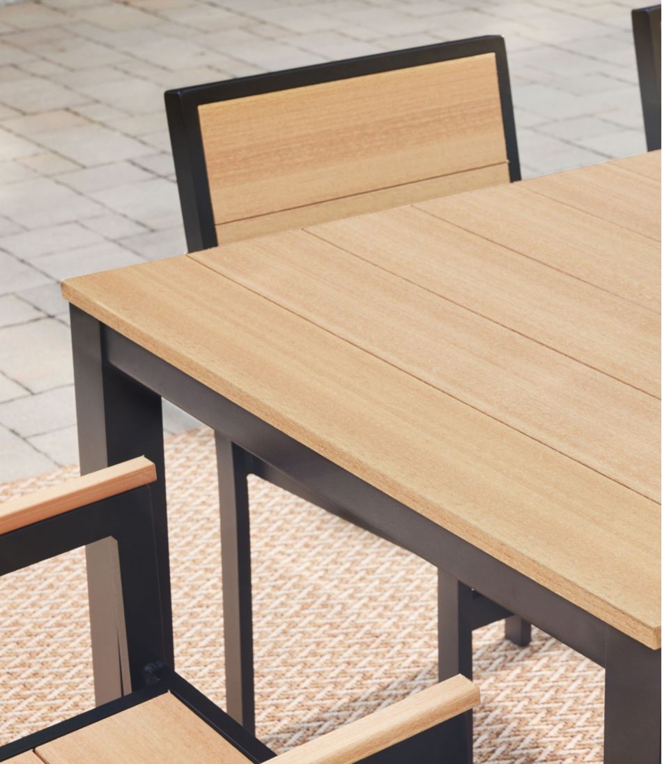 Aluminum/Recycled Poly Lumber Farmhouse Dining Set, Black | L.L.Bean