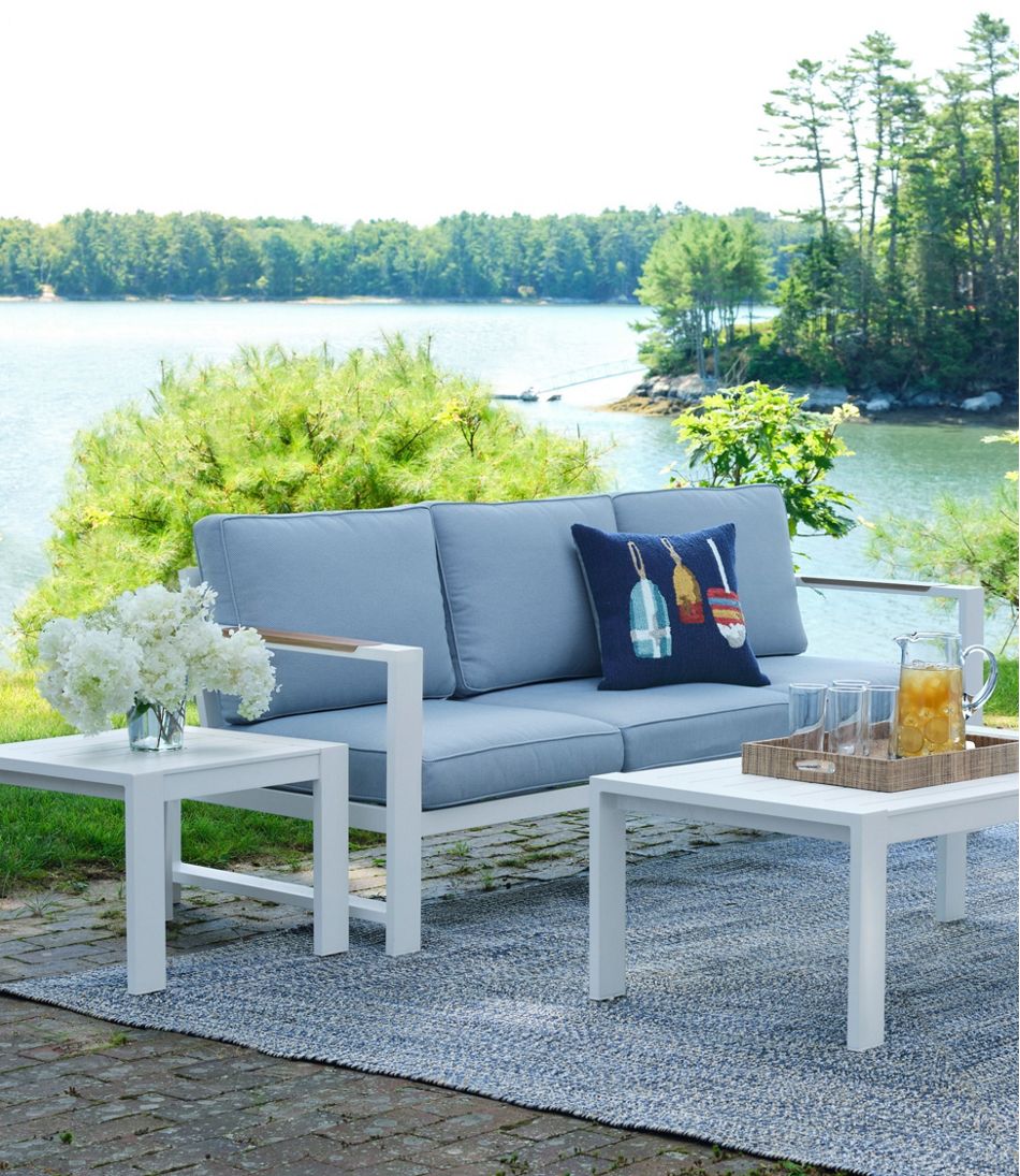 White Aluminum Deep Seating Side Table | L.L.Bean