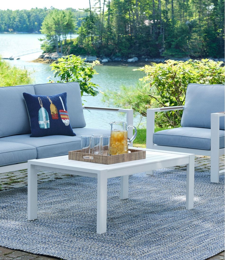 White Aluminum Deep Seating Coffee Table | L.L.Bean