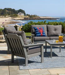 All-Weather Patio Loveseat with Textured Cushion, Slate Gray | L.L.Bean