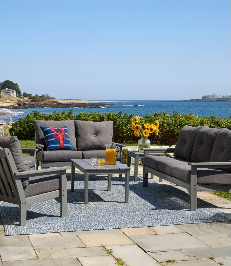 All-Weather Patio Loveseat with Textured Cushion, Slate Gray | L.L.Bean