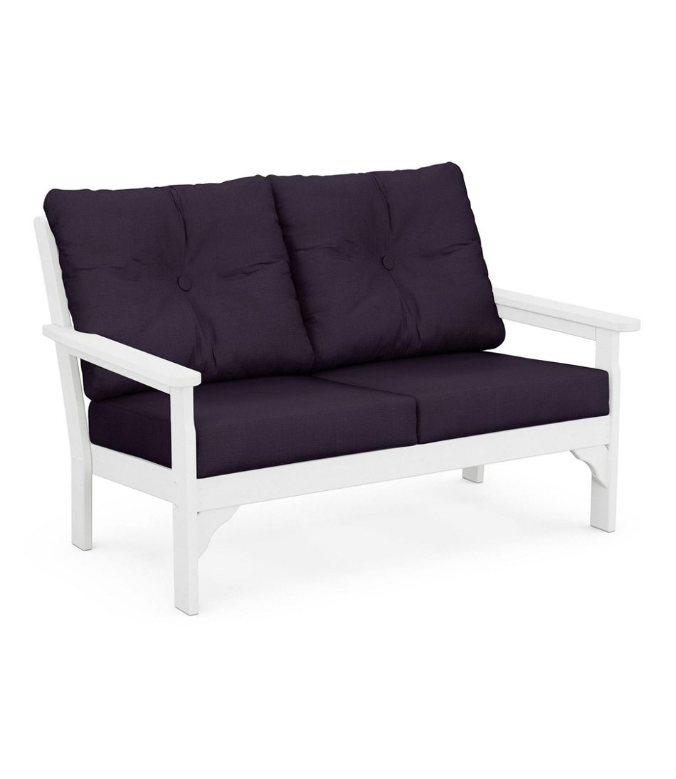 All-Weather Patio Loveseat with Textured Cushion, White | L.L.Bean