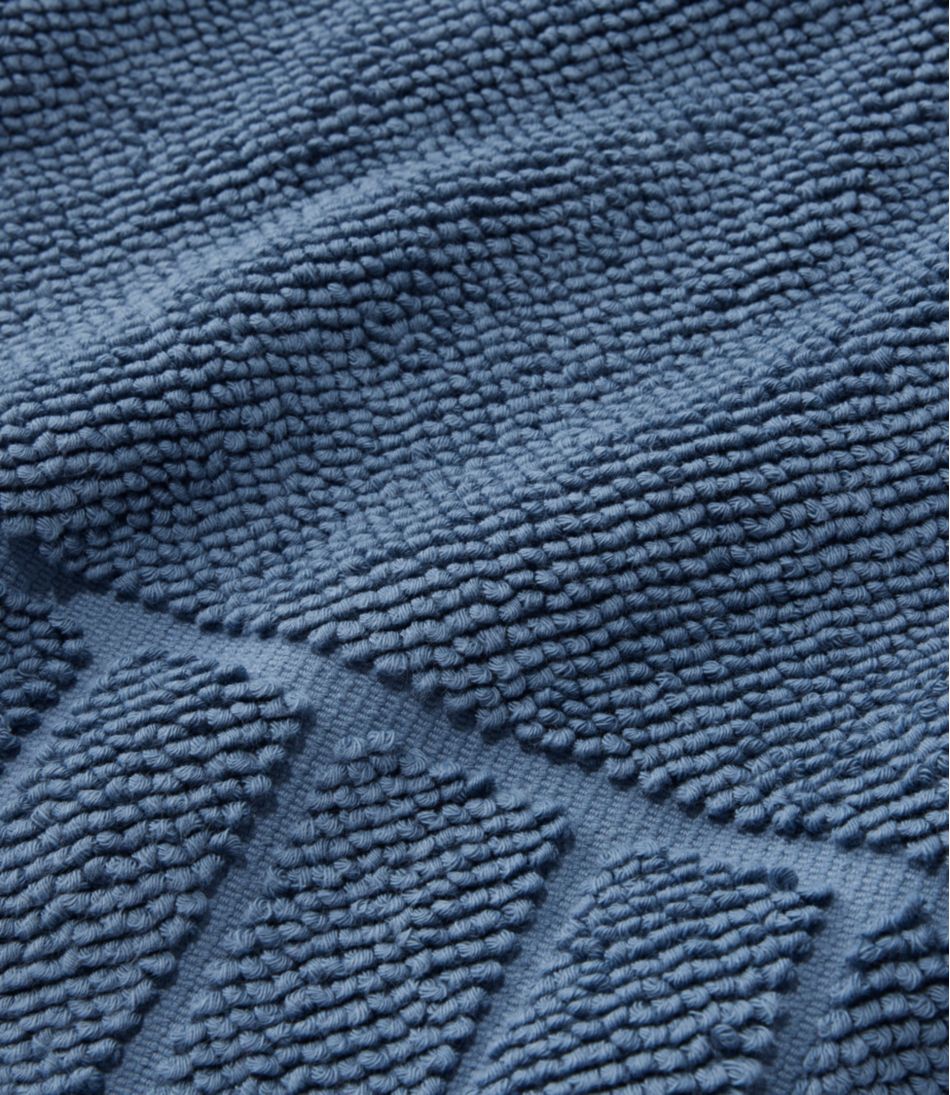 Organic Cotton Textured Bordered Bath Mat | L.L.Bean