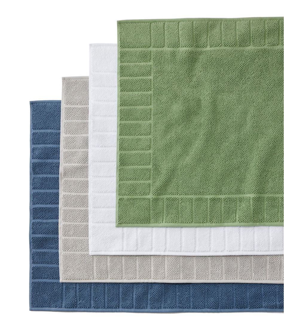Organic Cotton Textured Bordered Bath Mat | L.L.Bean