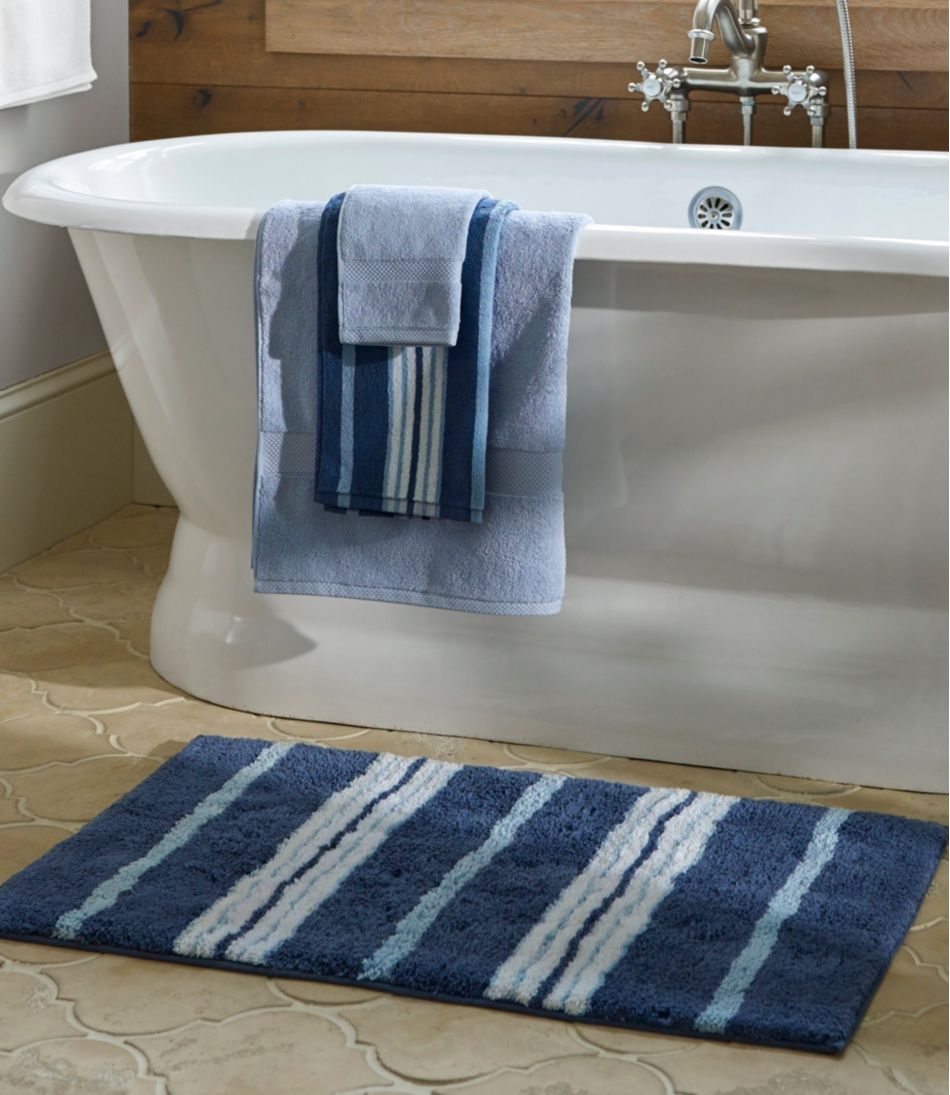 Premium Cotton Bath Mat, Multistripe | L.L.Bean