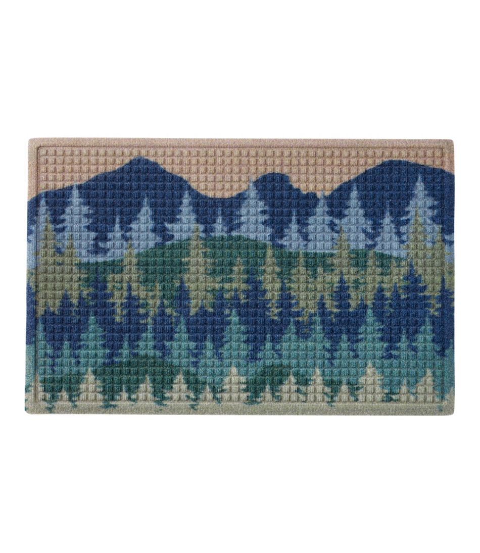 Printed Recycled Waterhog Doormat, Pine Trees | L.L.Bean