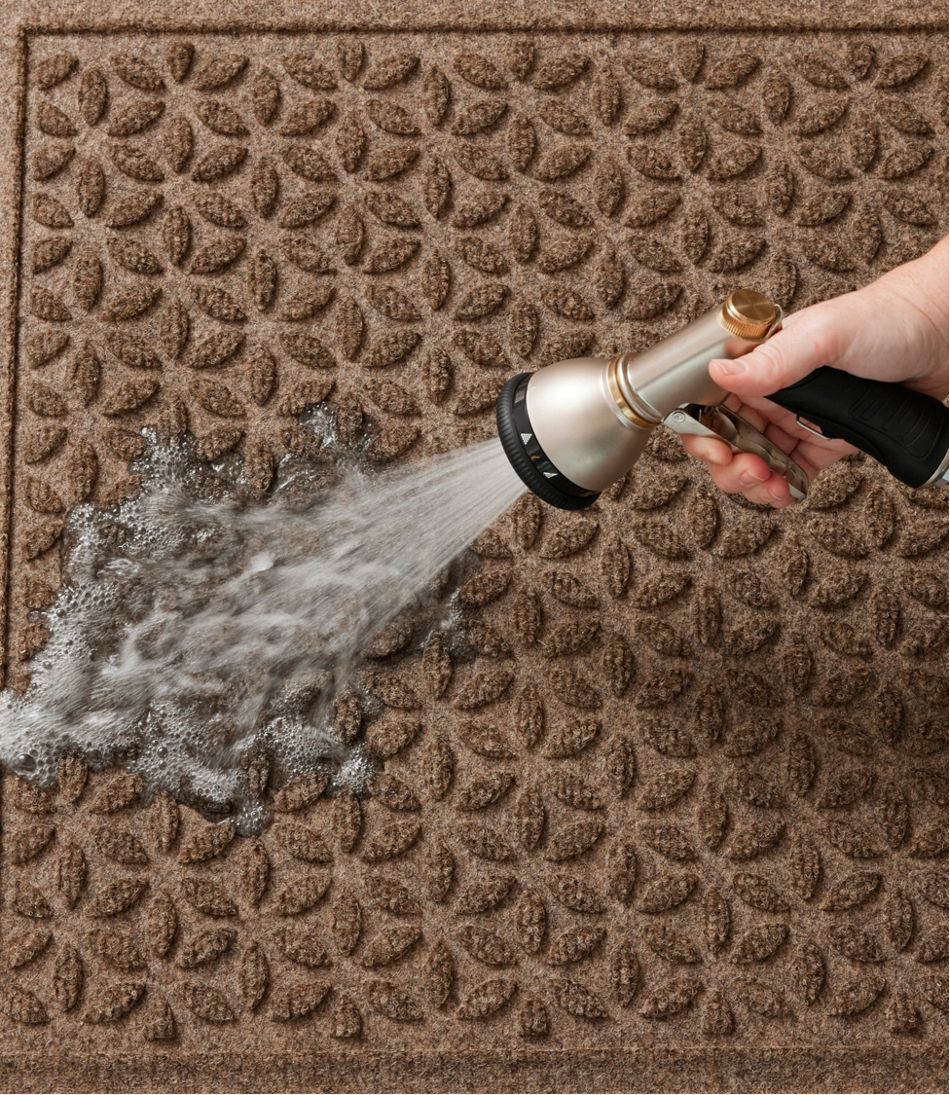 Heavyweight Recycled Waterhog Doormat, Blooming Circles | L.L.Bean