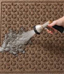 Heavyweight Recycled Waterhog Doormat, Blooming Circles | L.L.Bean