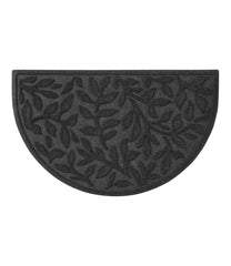 Heavyweight Recycled Waterhog Doormat, Half Round, Woodland Leaf | L.L.Bean
