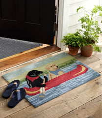 Indoor/Outdoor Vacationland Rug, Dog Canoe | L.L.Bean