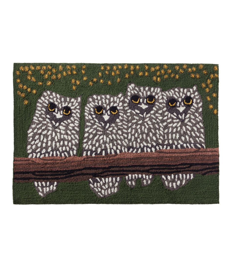 Indoor/Outdoor Vacationland Rug, Owls | L.L.Bean