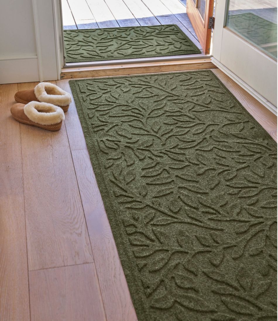 Heavyweight Recycled Waterhog Mat Runner, Woodland Leaf | L.L.Bean