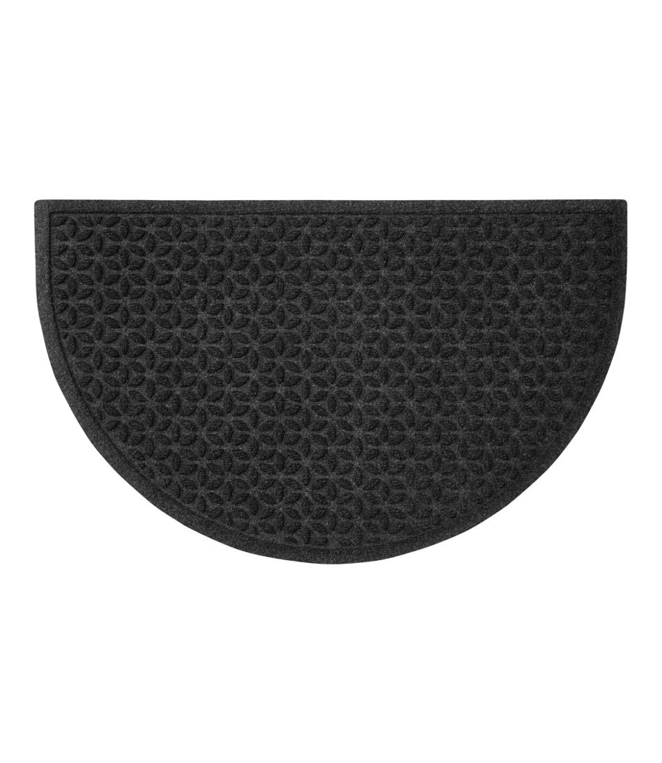 Heavyweight Recycled Waterhog Doormat, Half Round, Blooming Circles | L.L.Bean