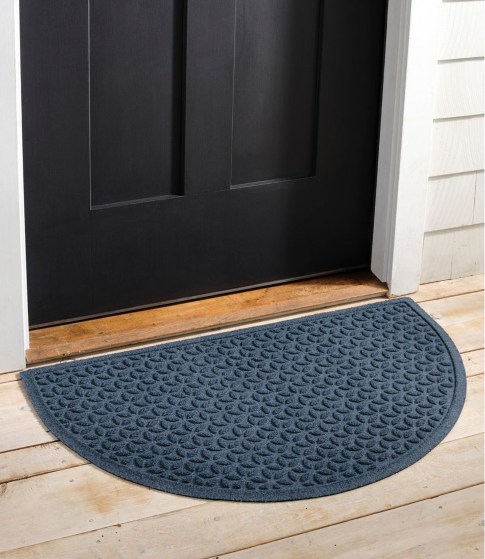 Heavyweight Recycled Waterhog Doormat, Half Round, Blooming Circles | L.L.Bean
