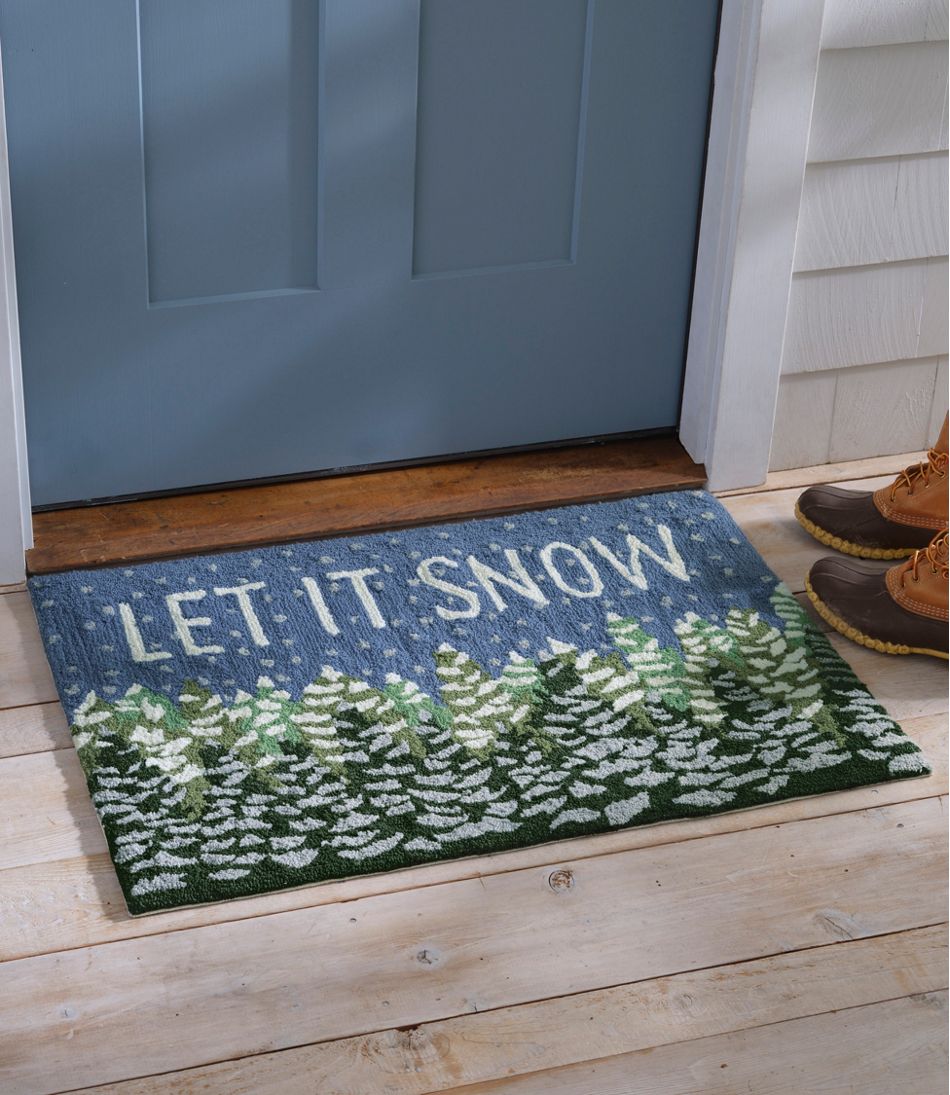 Indoor/Outdoor Vacationland Rug, Frosted Trees | L.L.Bean