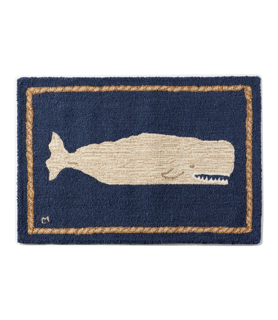 Wool Hooked Novelty Rug, Whale | L.L.Bean