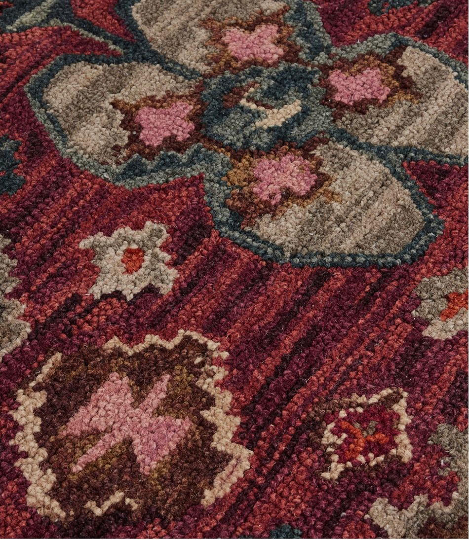 Double Border Wool Hooked Rug, Sienna Multi | L.L.Bean