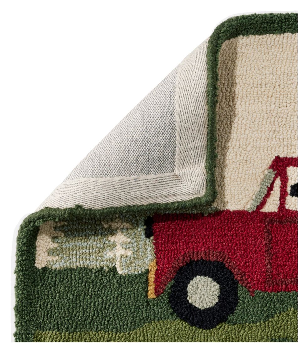 Wool Hooked Novelty Rug, Dog Caravan | L.L.Bean