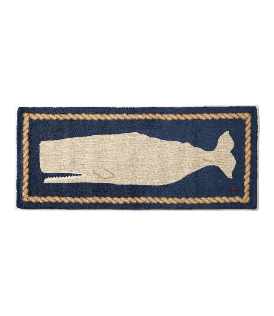 Wool Hooked Novelty Runner, Whale | L.L.Bean