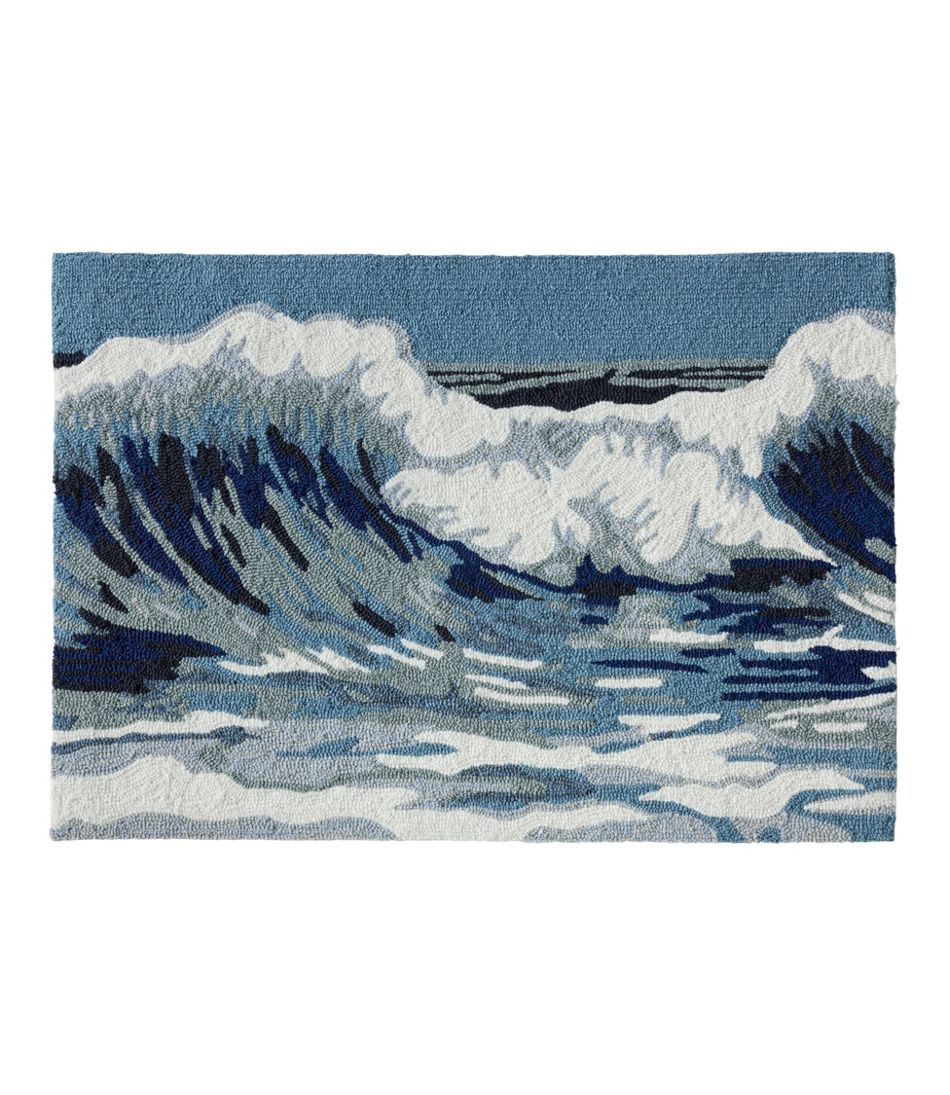 Indoor/Outdoor Vacationland Rug, Ocean Waves | L.L.Bean
