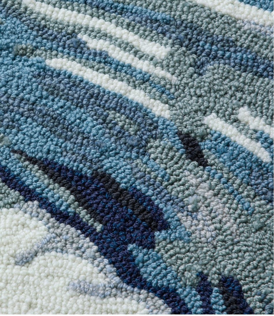 Indoor/Outdoor Vacationland Rug, Ocean Waves | L.L.Bean