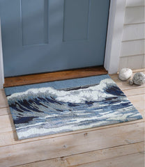 Indoor/Outdoor Vacationland Rug, Ocean Waves | L.L.Bean