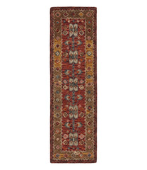 Double Border Wool Hooked Runner, Sienna Multi | L.L.Bean