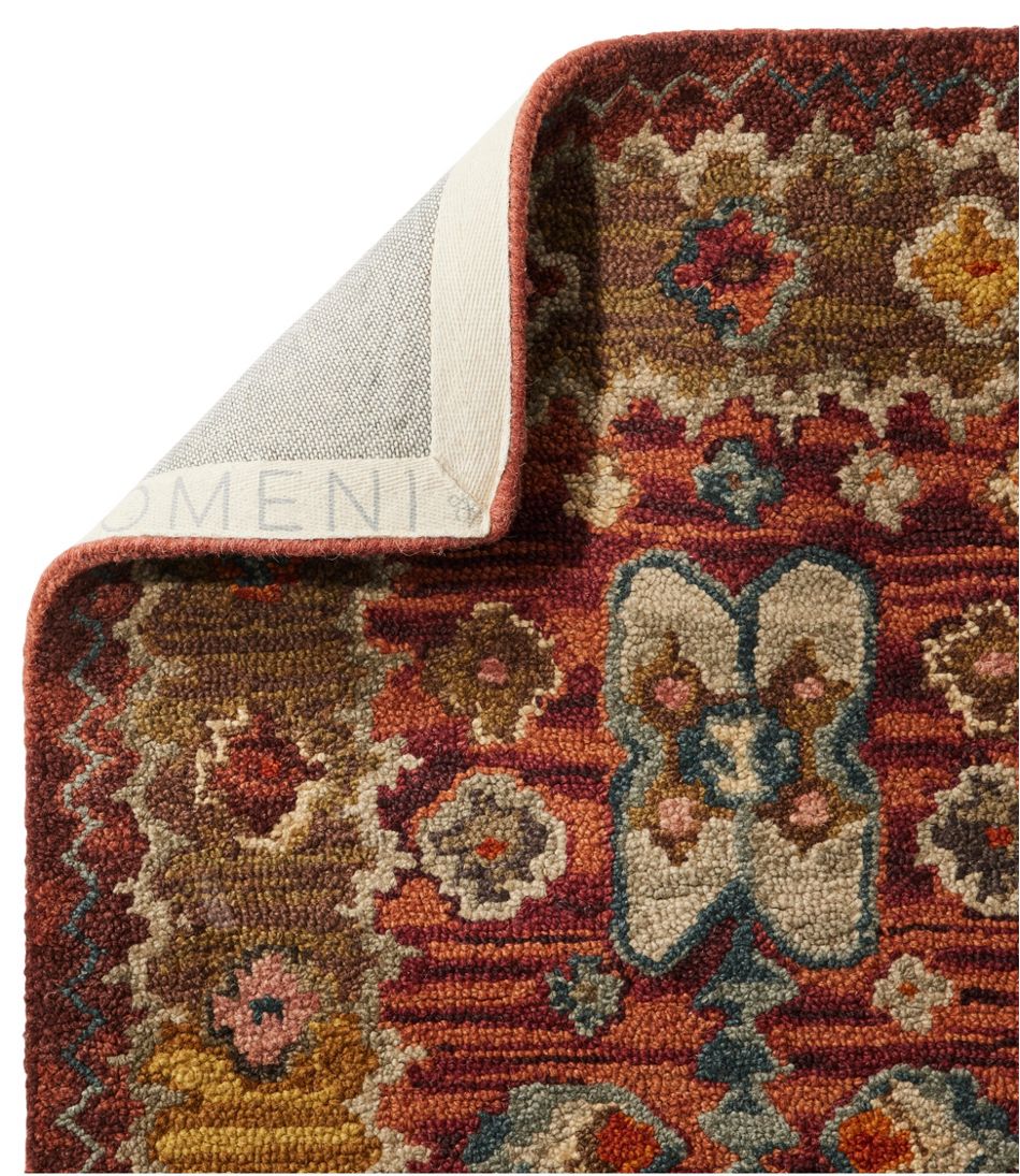 Double Border Wool Hooked Runner, Sienna Multi | L.L.Bean