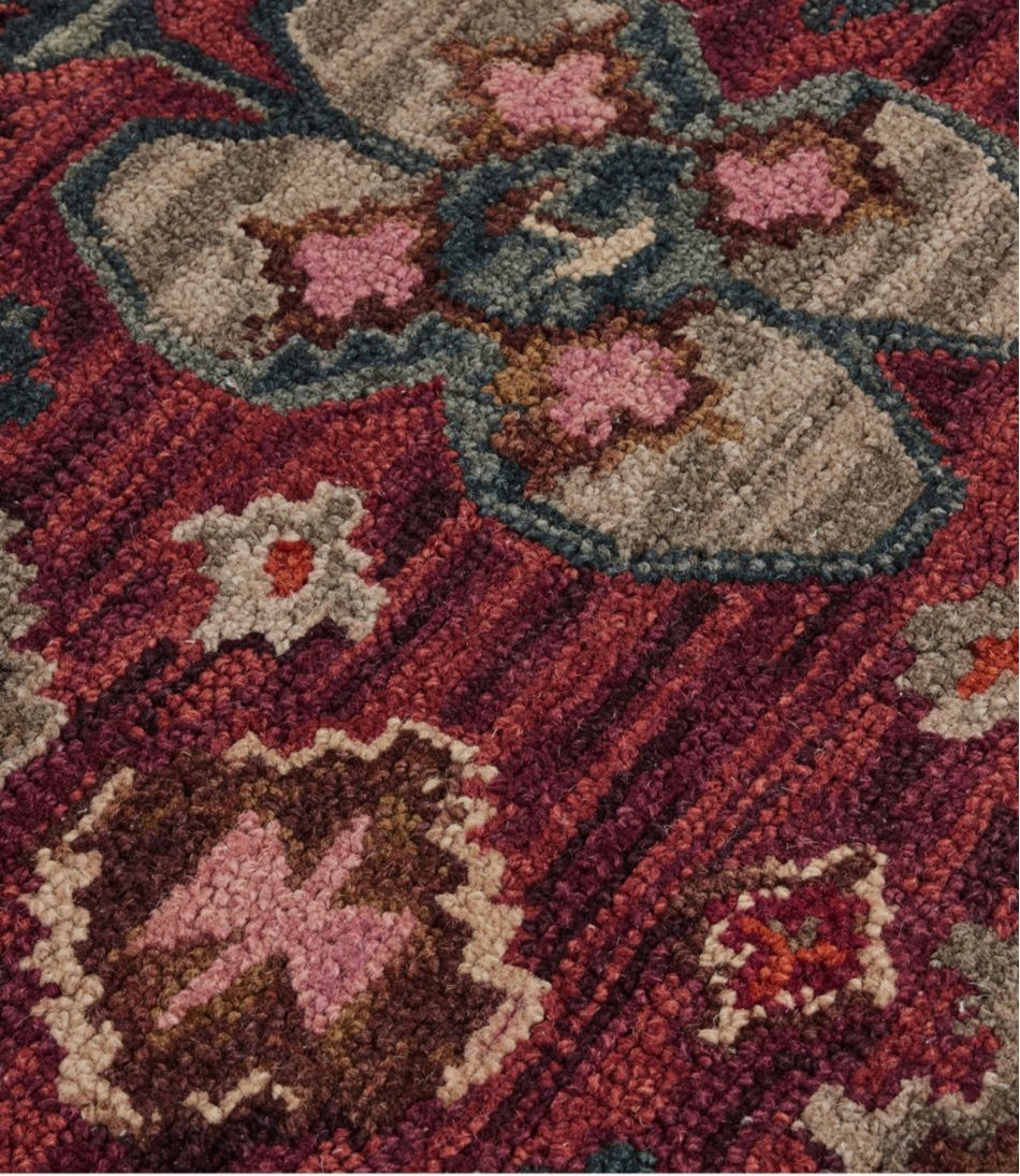 Double Border Wool Hooked Runner, Sienna Multi | L.L.Bean