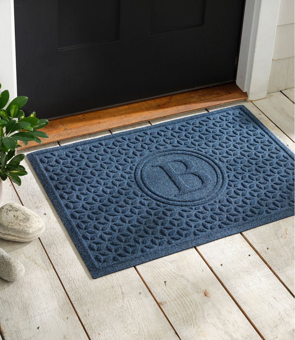 Heavyweight Recycled Waterhog Doormat, Blooming Circles, Personalized | L.L.Bean