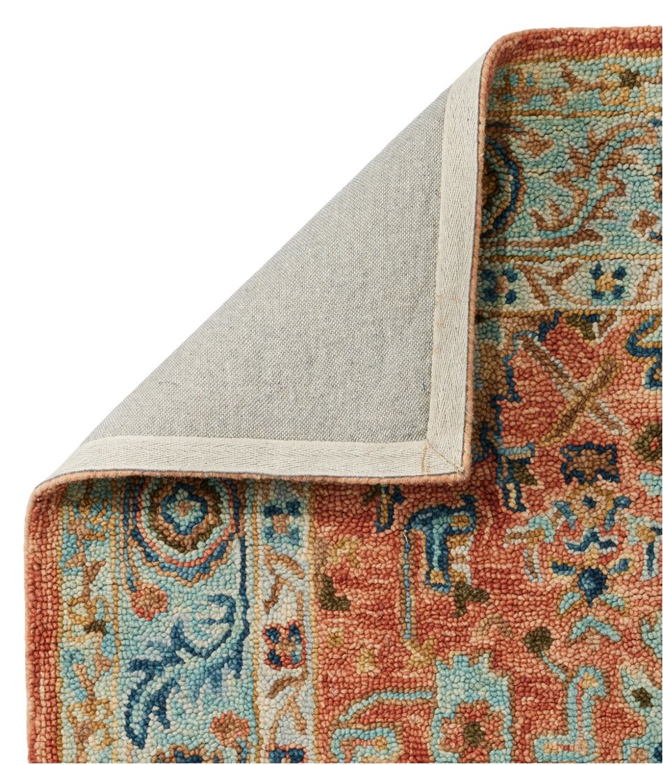 Single Border Terracotta Wool Tufted Rug | L.L.Bean