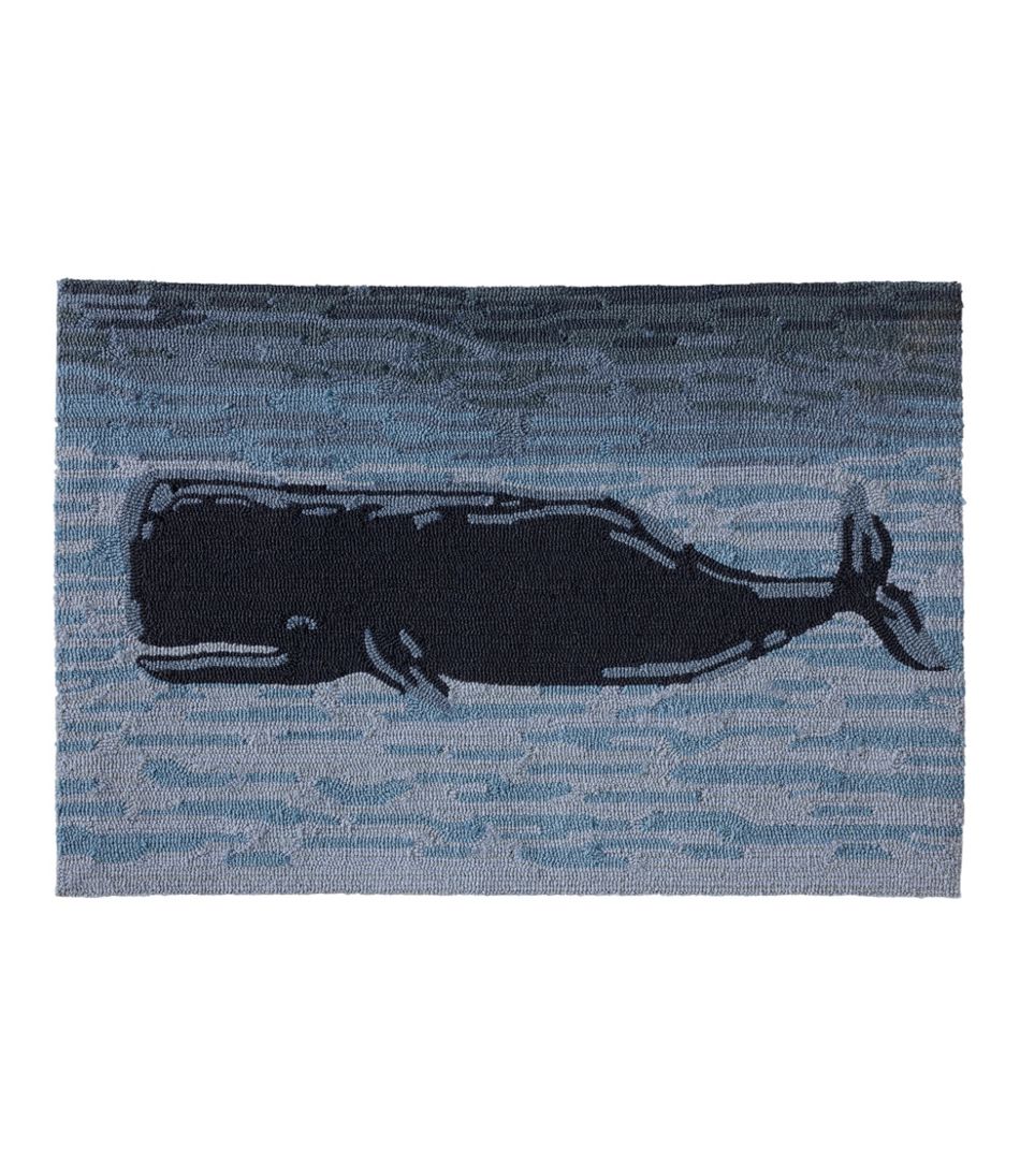 Indoor/Outdoor Vacationland Rug, Coastal Whale | L.L.Bean
