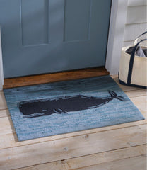 Indoor/Outdoor Vacationland Rug, Coastal Whale | L.L.Bean