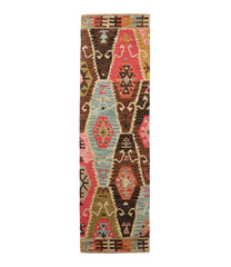 Rustic Geometric Wool Hooked Runner | L.L.Bean