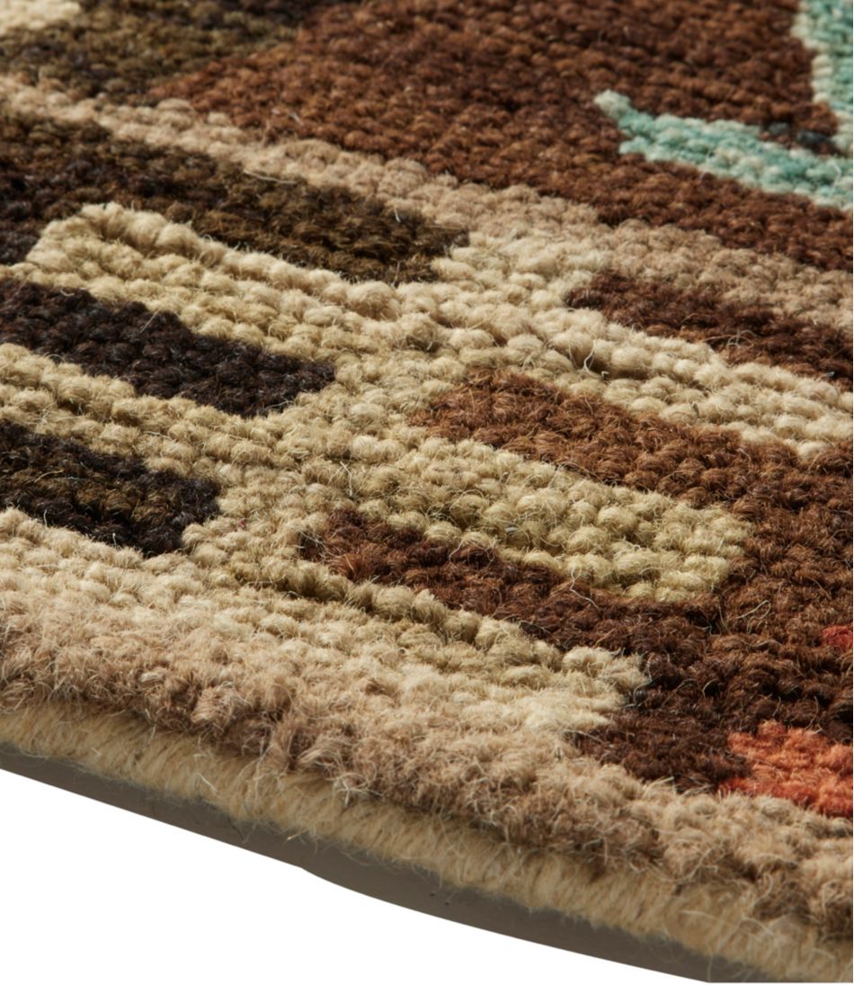 Rustic Geometric Wool Hooked Runner | L.L.Bean