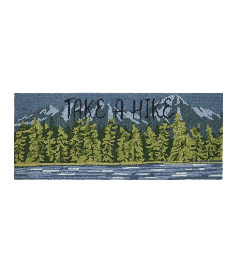 Indoor/Outdoor Vacationland Runner, Lakeside Mountain Scene | L.L.Bean