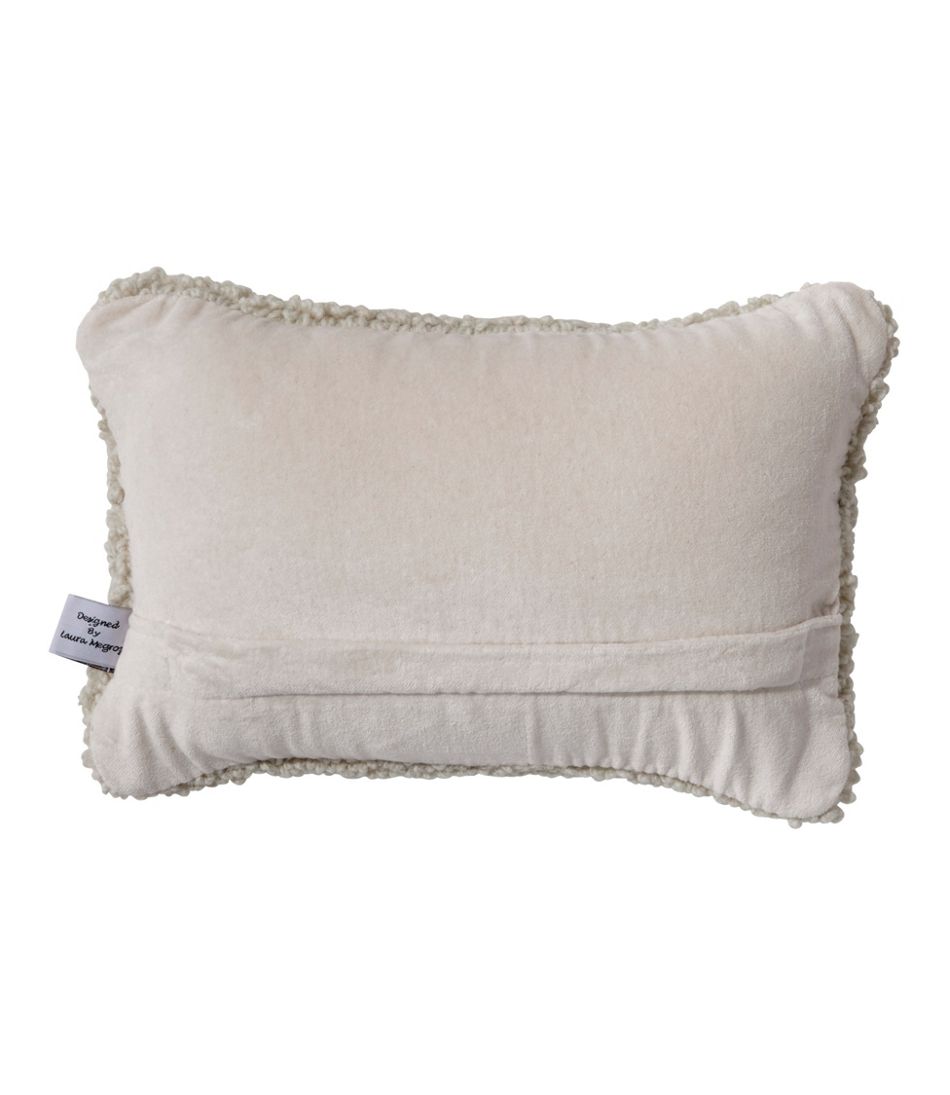 Wool Hooked Throw Pillow, Blueberries, 8" x 12" | L.L.Bean