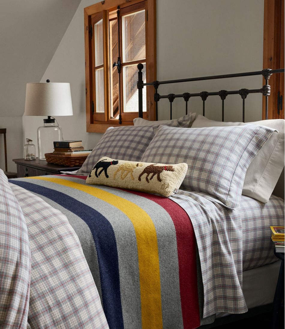 Wool Hooked Throw Pillow, Lab Trio, 8" x 24" | L.L.Bean