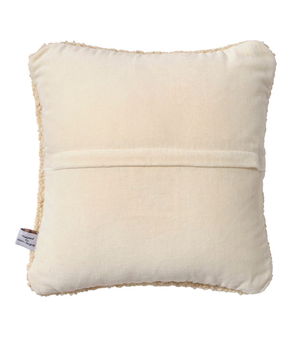 Wool Hooked Throw Pillow, Yellow Dog, 14" x 14" | L.L.Bean