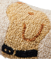 Wool Hooked Throw Pillow, Yellow Labrador, 8" x 12" | L.L.Bean