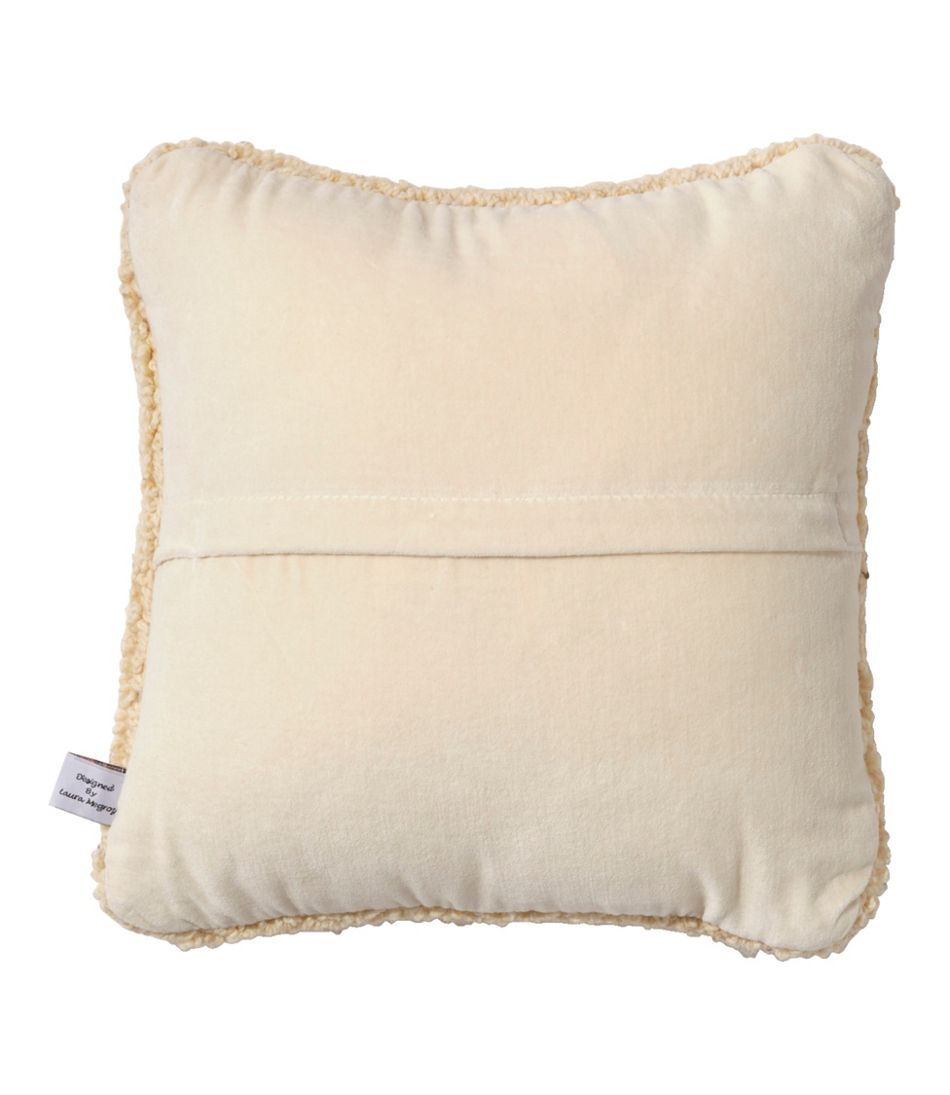 Wool Hooked Throw Pillow, Black Dog, 14" x 14" | L.L.Bean