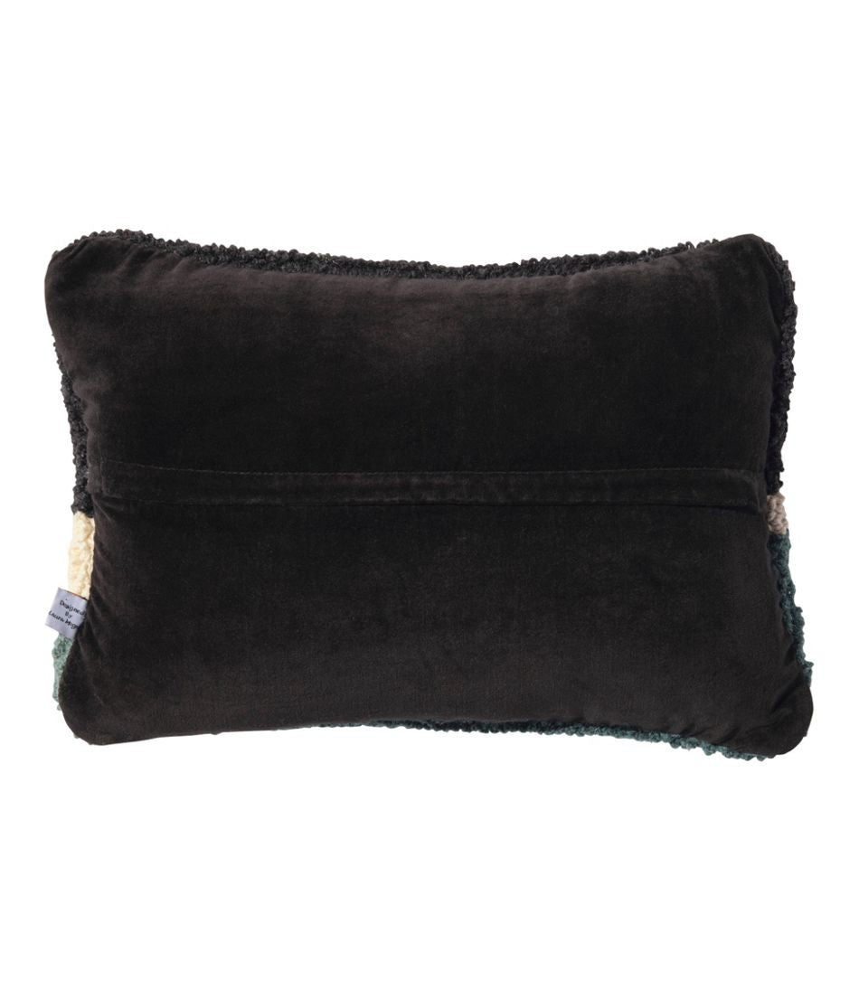 Wool Hooked Throw Pillow, Winter Woods, 12" x 18" | L.L.Bean
