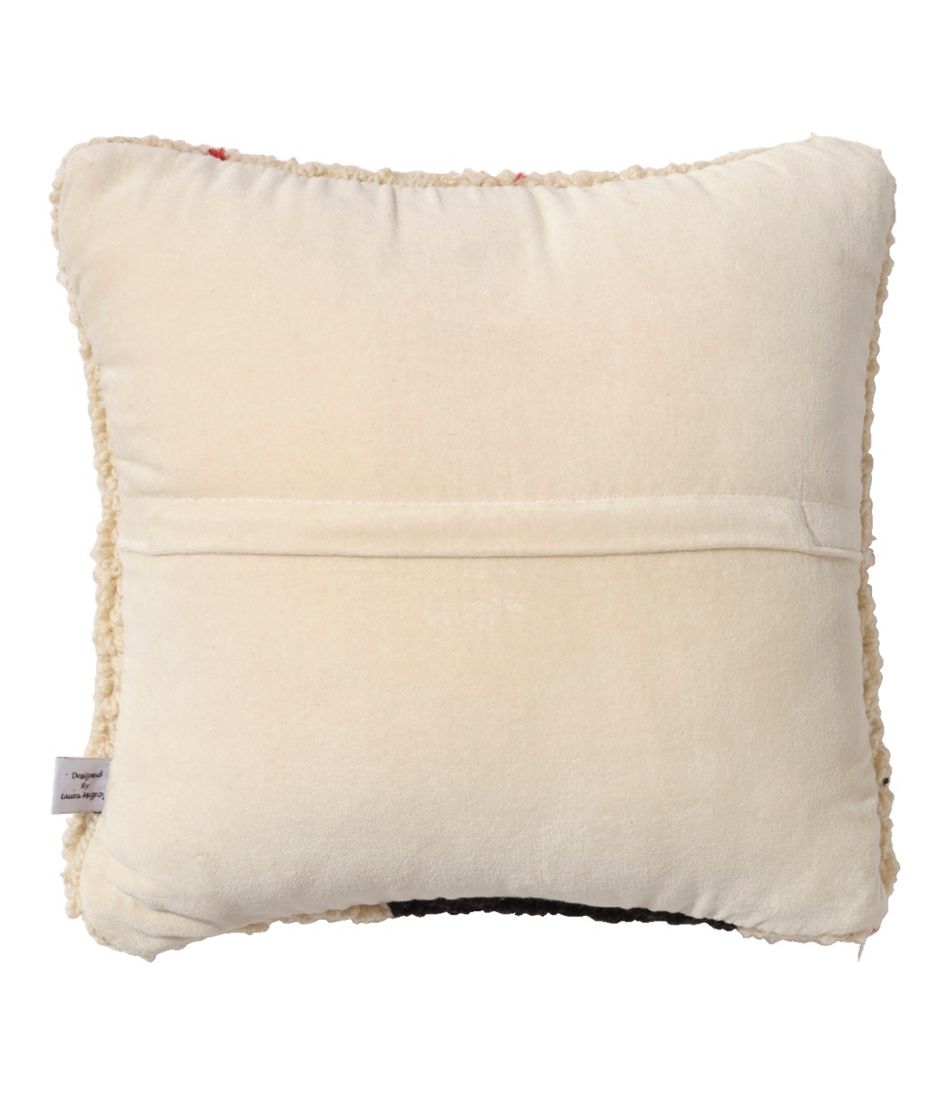 Wool Hooked Throw Pillow, Snowflake Black Lab, 14" x 14" | L.L.Bean