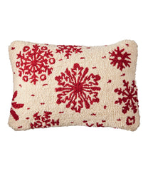 Wool Hooked Throw Pillow, Snowflake, 14" x 20" | L.L.Bean