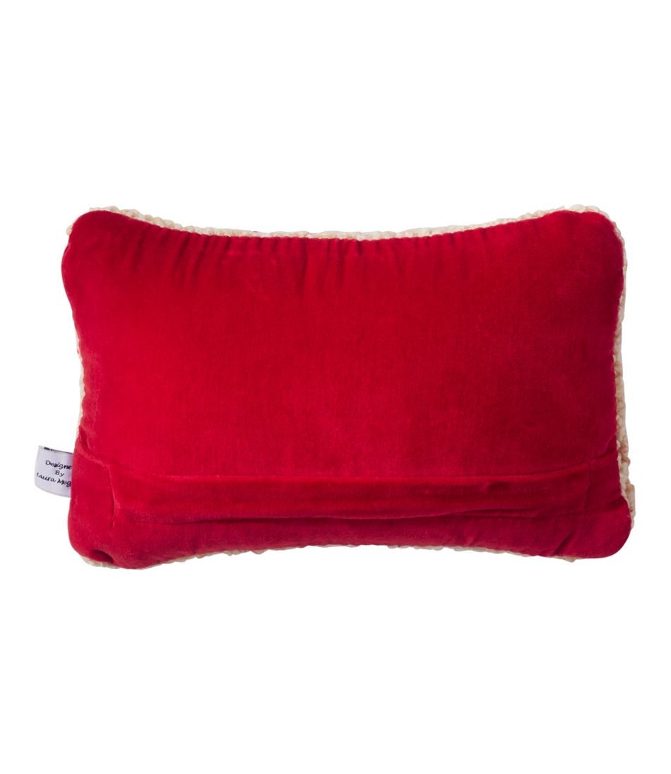 Wool Hooked Throw Pillow, Red Flake, 8" x 12" | L.L.Bean