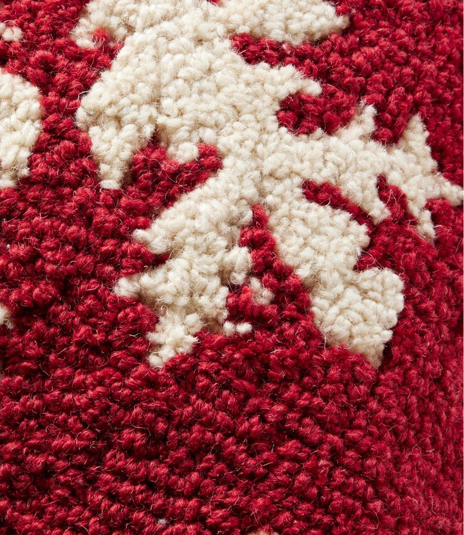 Wool Hooked Throw Pillow, Snowflake, 14" x 14" | L.L.Bean
