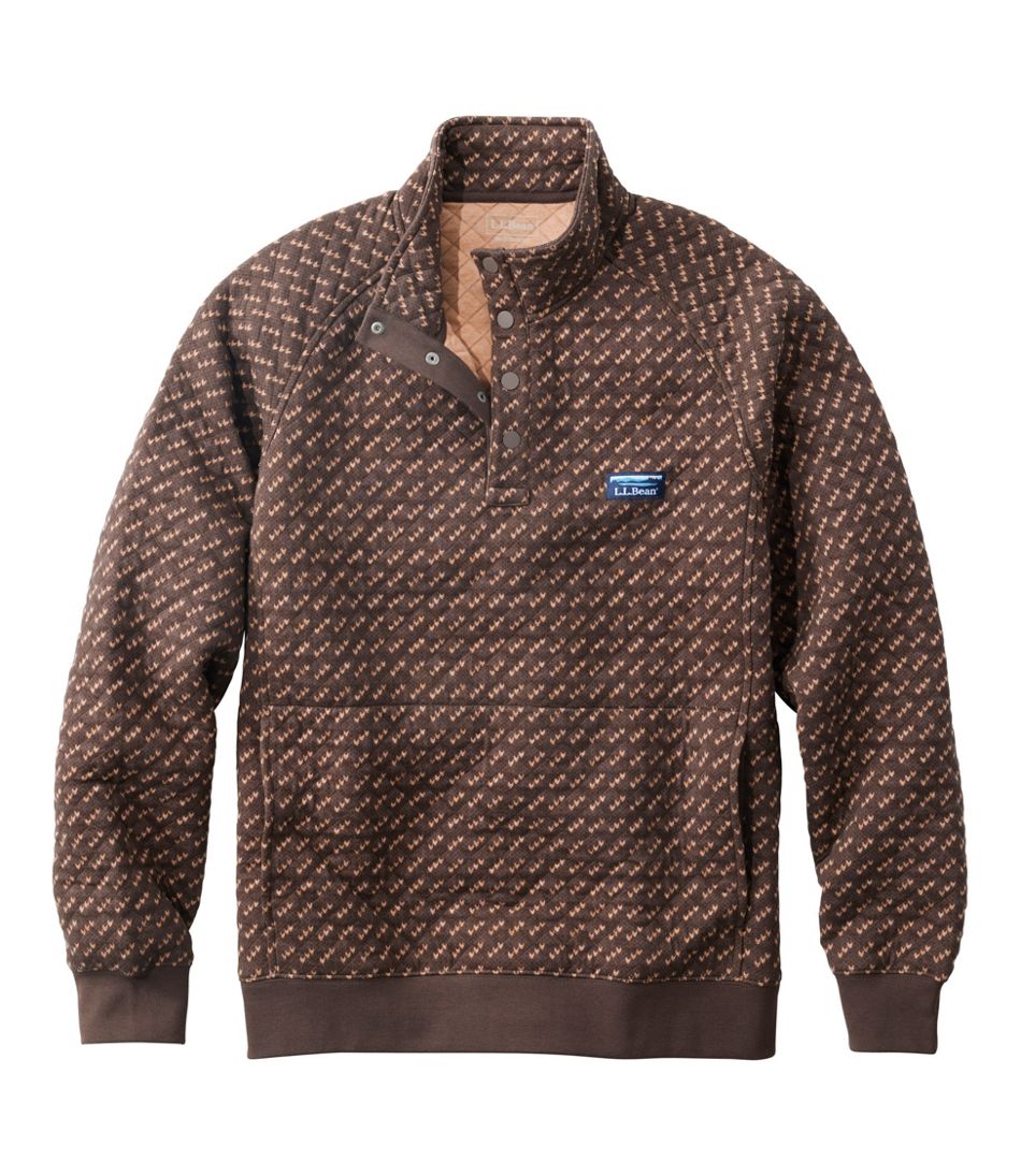 Men's Bean's Quilted Sweatshirt, Mockneck, Print | L.L.Bean