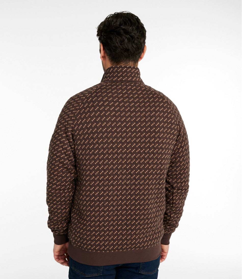 Men's Bean's Quilted Sweatshirt, Mockneck, Print | L.L.Bean