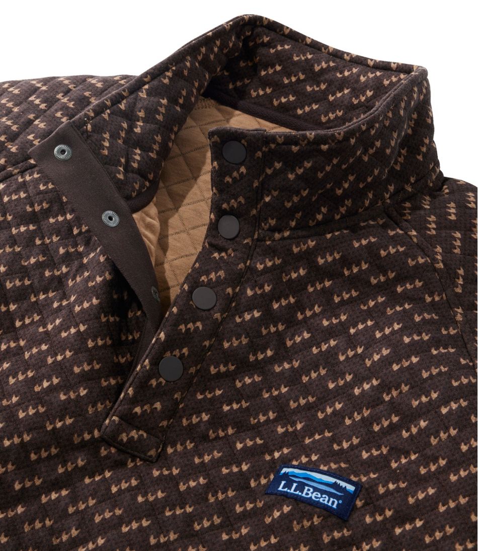 Men's Bean's Quilted Sweatshirt, Mockneck, Print | L.L.Bean